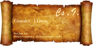 Csenki Ilona névjegykártya
